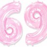 Fm (40"/102 см) Цифра, 6/9, Розовый пастель, 1 шт.