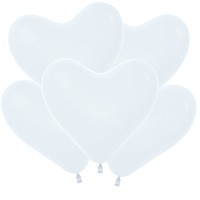 Sp Сердце (12"/30 см) Белый (005), пастель, 50 шт.