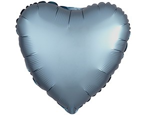 Аn (18''/46 см) СЕРДЦЕ Сатин Steel Blue, 1 шт.