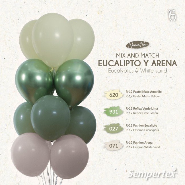 Sp (18''/46 см) Эвкалипт (027), пастель, 5 шт.