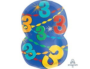 An (18''/45см) ЦИФРА 3 ФИГУРА Мульти