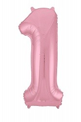Ag (40''/102 см) Цифра, 1, Slim, Розовый, в упаковке 1 шт.