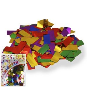 AC Конфетти 2*5см фольга Прямоугольники ассорти, 100 гр.