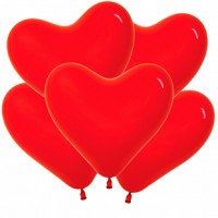Sp Сердце (16"/41 см) Красный (015), пастель, 50 шт.
