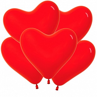 Sp Сердце (16"/41 см) Красный (015), пастель, 50 шт.