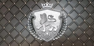 Конверты для денег Королевский Лев, Геральдика, Серебро, 10 шт.