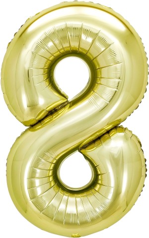Fa (40''/102 см) Цифра, 8, Белое золото, 1 шт. в уп.