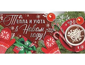 Конверт д/денег С НГ Варежки, 10 шт.