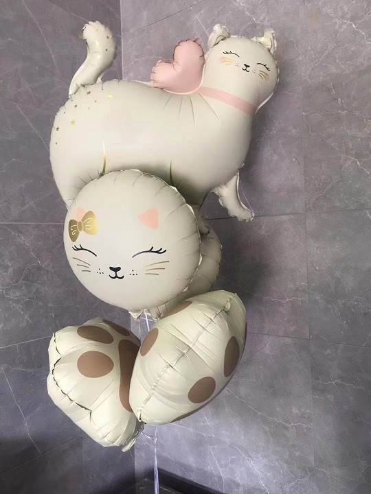 Fa (27''/69 см) Фигура, Кошечка с бантом, Сатин, 1 шт.