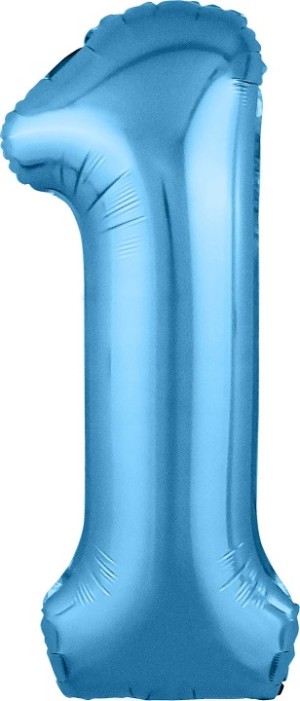 Ag (40''/102 см) Цифра, 1, Slim, Голубой, в упаковке 1 шт.