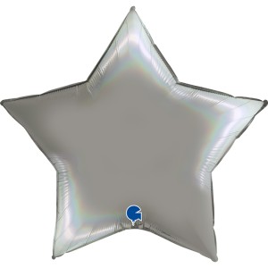 Gr (36''/91 см) Звезда, Серебро, Голография, 1 шт. в уп.