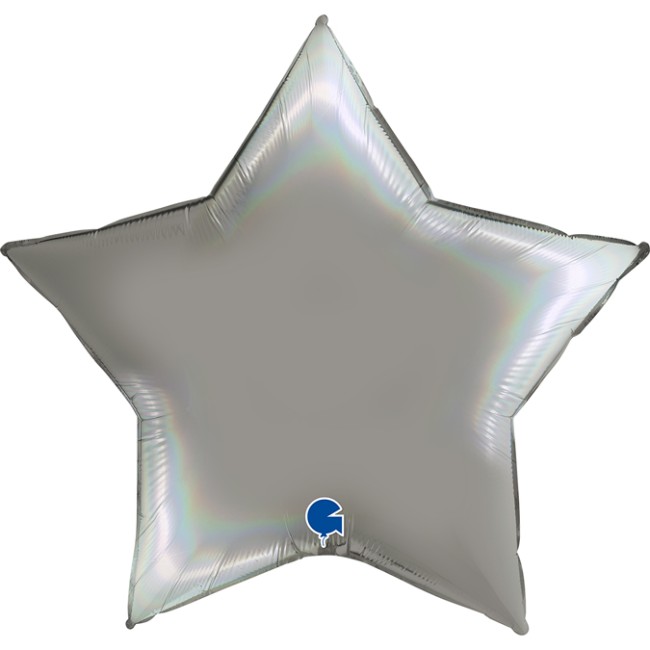 Gr (36''/91 см) Звезда, Серебро, Голография, 1 шт. в уп.