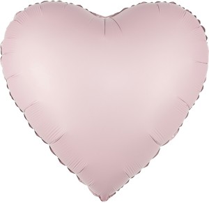 Fa (30''/76 см) Сердце, Розовый, Сатин, 1 шт. в уп.