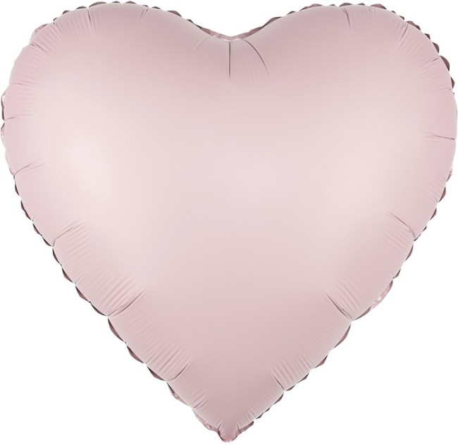 Fa (30''/76 см) Сердце, Розовый, Сатин, 1 шт. в уп.