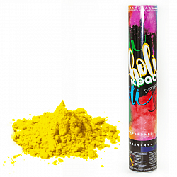 Пневмохлопушка (12''/30 см), Краска Холи, Желтый, 1 шт.