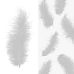 Перья, Премиум, Светло-серые, 12-15 см, 30 шт.