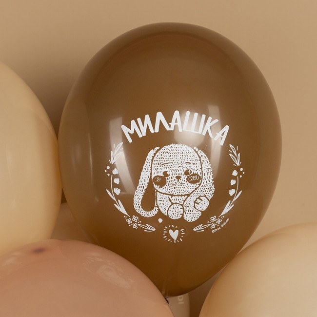 512 (12''/30 см) Нежные зверята Ассорти, пастель, 2 ст, 25 шт.