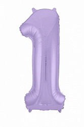 Ag (40"/102 см) Цифра, 1, Slim, Сиреневый, в упаковке 1 шт.