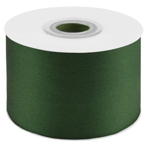 Лента атласная (5 см*22,85 м) Темно-зеленый, 1 шт.