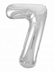 Ag (40''/102 см) Цифра, 7, Slim, Серебро, в упаковке 1 шт.