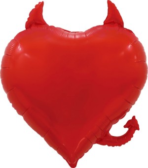 Fa (30''/76 см) Сердце, Чертенок, Красный, 1 шт. в уп.