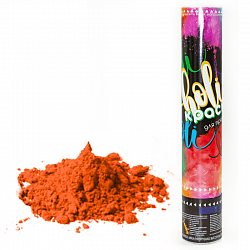 Пневмохлопушка (12''/30 см), Краска Холи, Оранжевый, 1 шт.