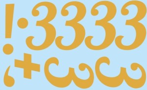 Наклейки буквы 10 см "З" золото, 1 лист