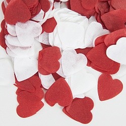 Конфетти тишью Сердце, Красный/Белый, 2,5 см, 50 г.