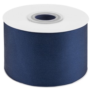 Лента атласная (5 см*22,85 м) Темно-синий, 1 шт.
