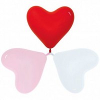 Sp Сердце (12"/30 см) Асс Белый/Розовый/Красный, пастель, 12 шт.