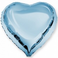 Fa (10"/25 см) Мини-сердце с клапаном, Светло-голубой, 5 шт.
