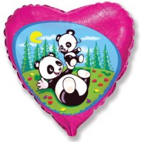 Fm (18''/45 см) /Сердце, Забавная панда, 1 шт.