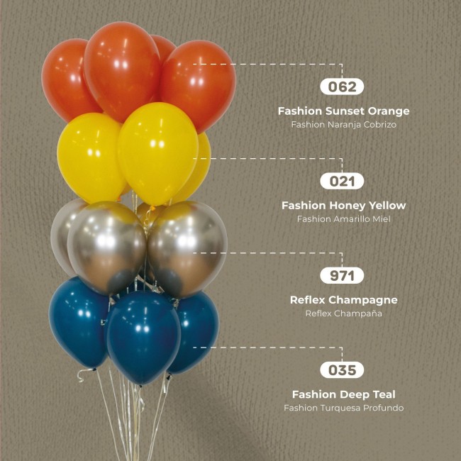 Sp (18''/46 см) Оранжевый закат (062), пастель, 5 шт.