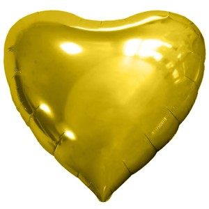 Вз (68''/173 см) СЕРДЦЕ Металлик Gold, в уп, 1 шт.