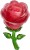 Fa (32''/81 см) Цветок, Роза, Красный, 1 шт. в уп.