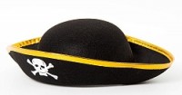 Карнавальная шляпа Пират, Черный, большая 60 см, 1 шт.