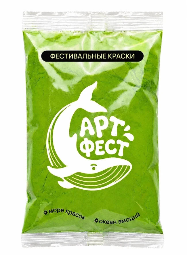 Краска Холи, Арт Фест, Салатовый, 100 г.