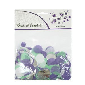 Конфетти Круги Микс Лавандовые фольгированные, бумажные 30г. Конфетти Круги Микс Лавандовые фольгированные, бумажные 30г.