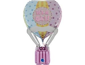 Gr (36&quot;/91 см) Шар с корзиной IT'S A GIRL блеск (1 шт.)