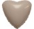 Ag (19''/48 см) Сердце, Кофе Латте, Сатин, 1 шт.