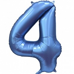Fa (34''/86см) /Цифра 4, Синий, Сатин