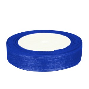 Лента органза (1,2 см*22,85 м) Королевский синий, 1 шт.