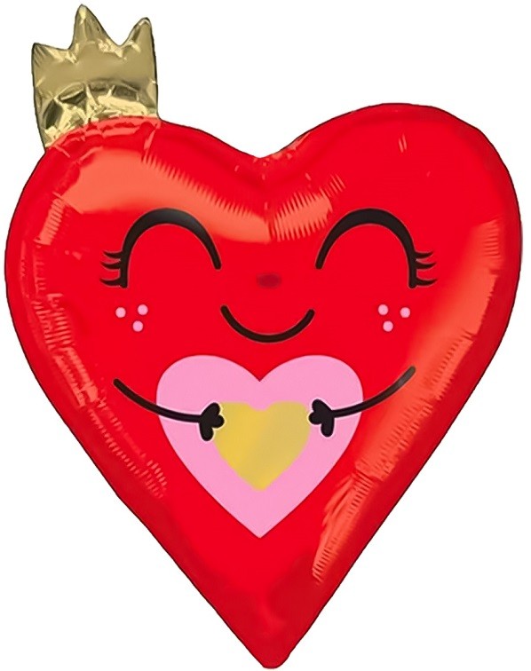 Fa (25''/64 см) Сердце, Влюбленные глазки, 1 шт. в уп.