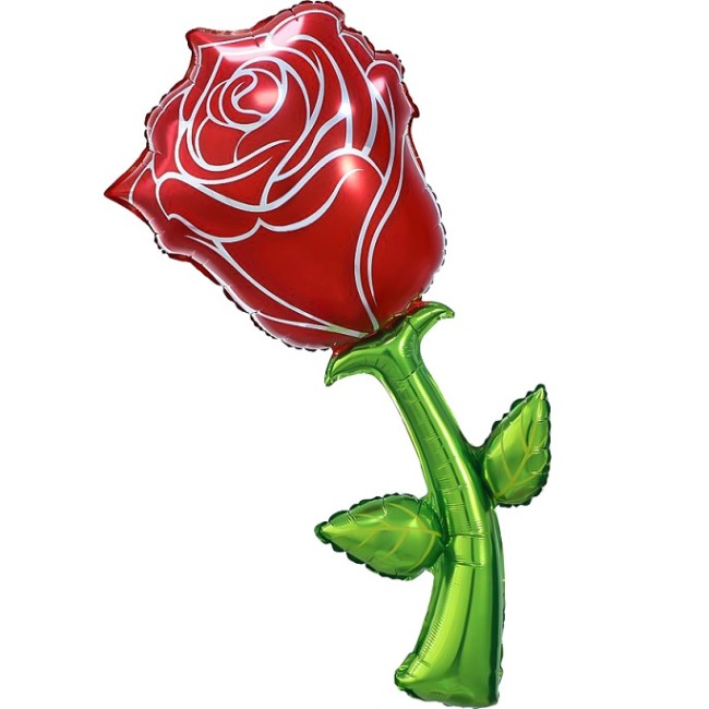 Fa (36''/91 см) Цветок, Роза, Красный, 1 шт. в уп.