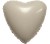 Ag (19''/48 см) Сердце, Кремовый, Сатин, 1 шт.