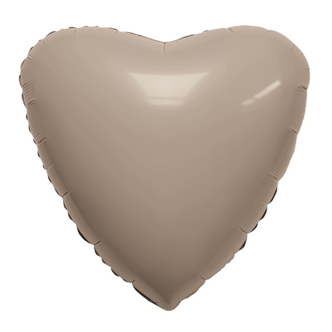 Ag (30''/76 см) Сердце, Мистик, Кофе Латте, Сатин, 1 шт. в уп.