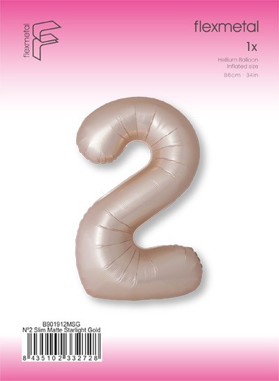 Fm (40''/102 см) Цифра, 2 SLIM Starlight Gold, 1 шт.