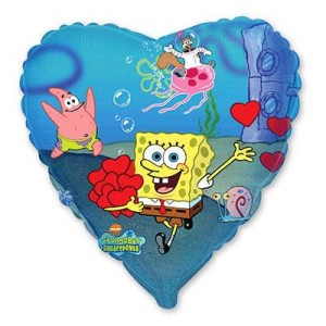 Fm (18''/45 см) /Сердце, Боб квадратные штаны и сердца, 1 шт. Fm (18''/45 см) /Сердце, Боб квадратные штаны и сердца, 1 шт.