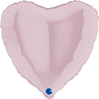 Gr (18''/46 см) Сердце, Розовый пастель, 1 шт.