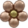 Fa (18''/46 см) Цветок, Ромашка (надув воздухом), Розовое Золото, Сатин, 1 шт.